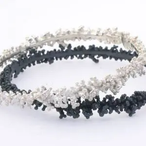 White and oxidised silver bangles from my Rosée collection