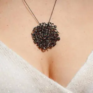 Pendant in Fair Oxidized Silver Unique Design Pendant Handemade