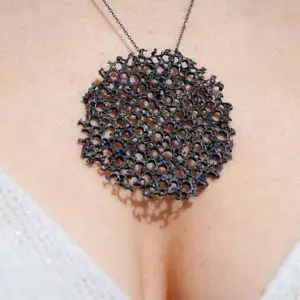 Fair Oxidised Silver Pendant Unique Piece Sustainable Jewellery