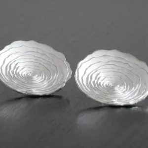 Fair Silver Earrings, Ricochets Collection, Organic Design
