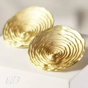 Modern Gold Plated Fair Silver Earrings,  Les bords de Loire