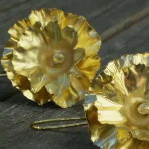 Gold Plated Flowers Earrings from the Printemps Collection