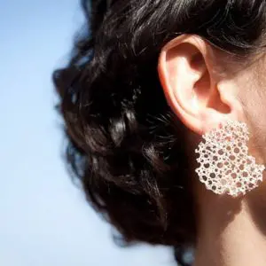 Fair Silver Earrings Coral Collection, Organic Shape