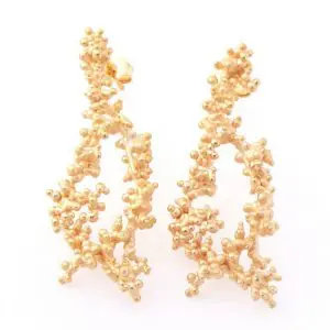 Ethical Rose Gold Plated Silver Drop Earrings