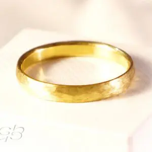 14K or 18K Fairmined Gold to be proud wedding band ring oval comfort