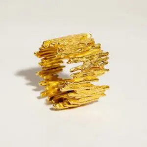 Fair silver band ring gold plated from the Guermante collection